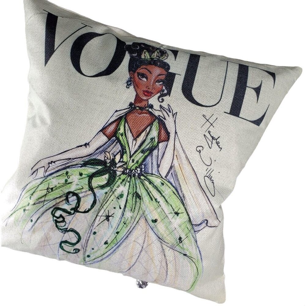 Tiana Princess Throw Pillowcase Frog Sham Accent Pillow Cushion Cover Home Decor